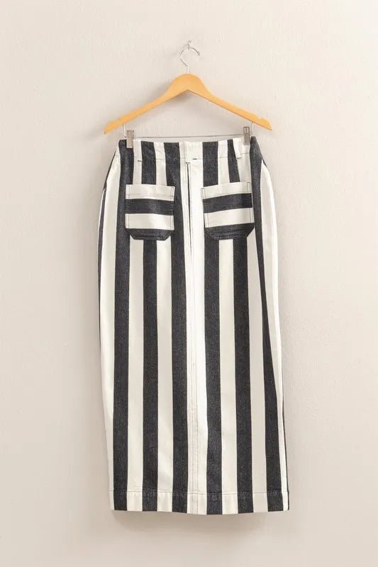 HYFVE Striped Pocket Detail Maxi Skirt - Bela Fils BoutiqueBela Fils Boutique